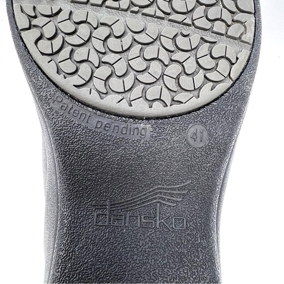 Dansko Abigail Black Leather Shoes Euro Size 41 = US 10.5-11 Embroidered Leaves - Picture 10 of 15